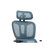 Silla de Oficina Manager con Reposapiés - Premium Quality Mesh - Negro y Azul - 124/116 x 67 x 62 cm.