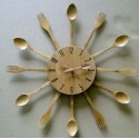 Reloj pared madera Tenedores