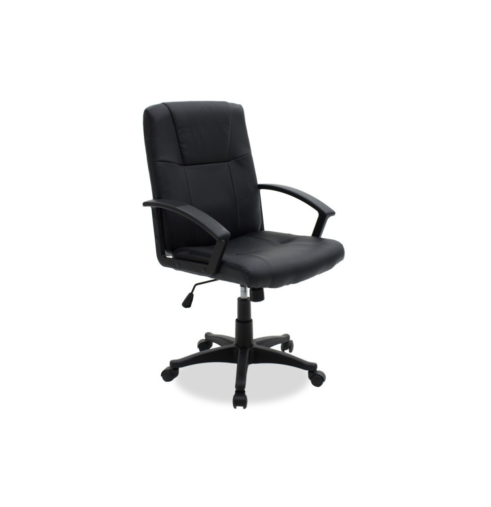 Silla de Trabajo de Oficina en Color Negro - 95/85x61x58 cm, Diseño Ergonómico con Reposabrazos para Mayor Comodidad.